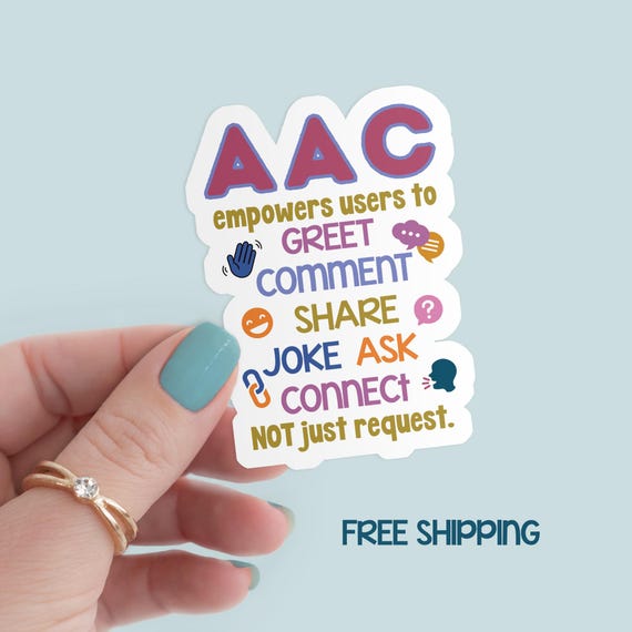 AAC Awareness Sticker Speech Therapy AAC Device Visual Communication Tool SLP Sticker Resource Special Education Augmentative Communication