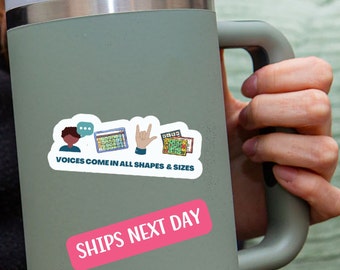 All Voices Matter Sticker for AAC Awareness SLP Sticker for Sped Teacher Gift for SLP Decor for Speech Language Pathologist Sticker Aac