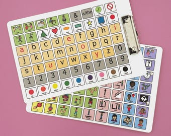 AAC Core Board Clipboard for SLP Clipboard for SPED Teacher Gift for Speech Therapist Clipboard for Core Vocabulary Clipboard for AugComm