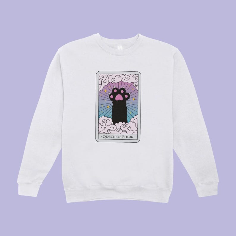 Queen of Paws Katzen-Tarot-Karte PNG - Mystischer digitaler Download für Cricut, Sublimation, Shirts & Aufkleber Bild 5