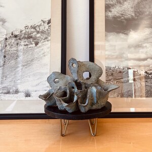 Mid Century Abstract Sculpture / Wavey Aquatic / Sculpture /