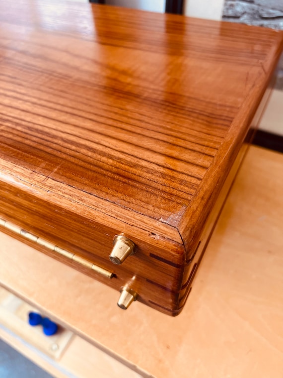 Vintage Wood Briefcase by Presto / Rare Find / Or… - image 5