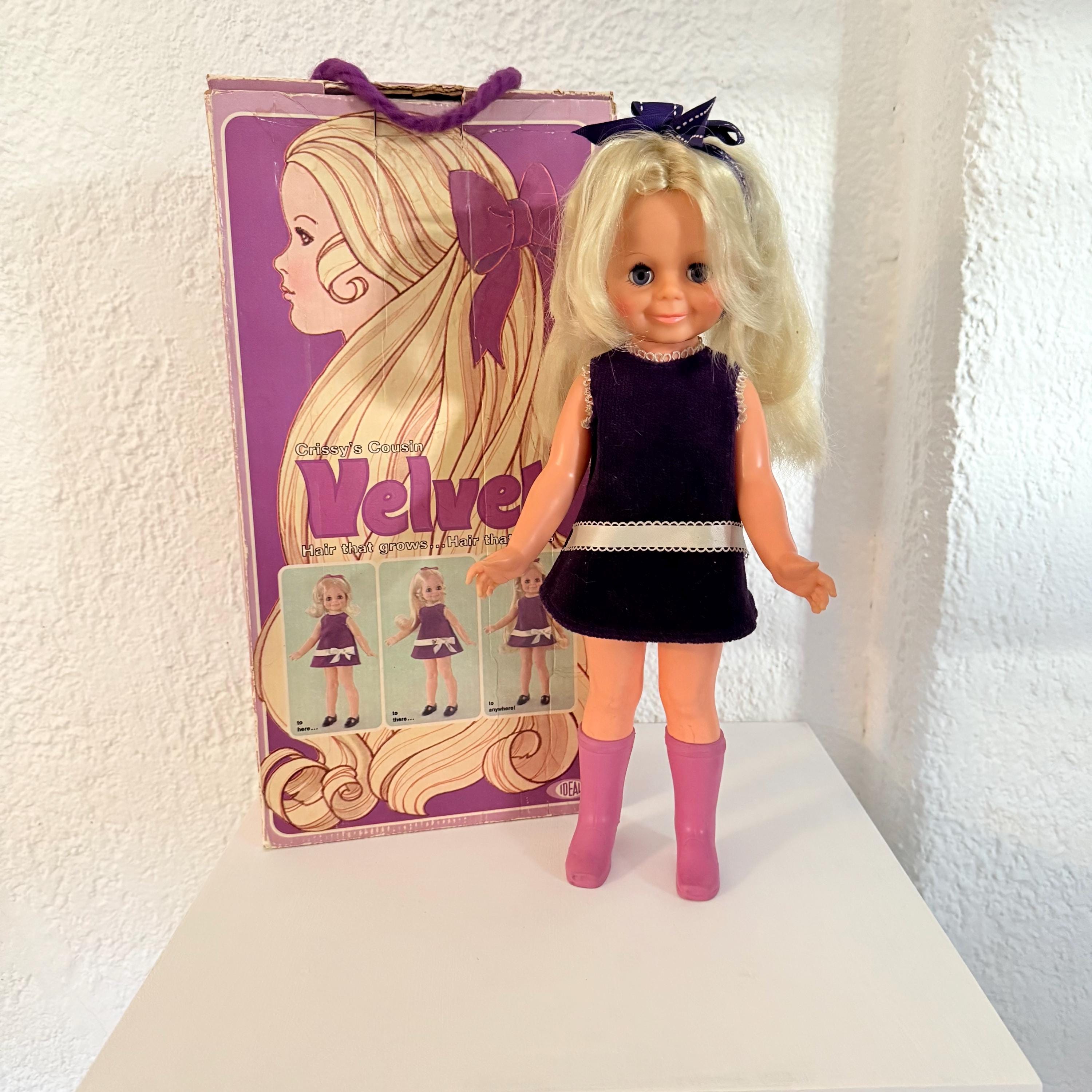 1970s Velvet Doll - Etsy