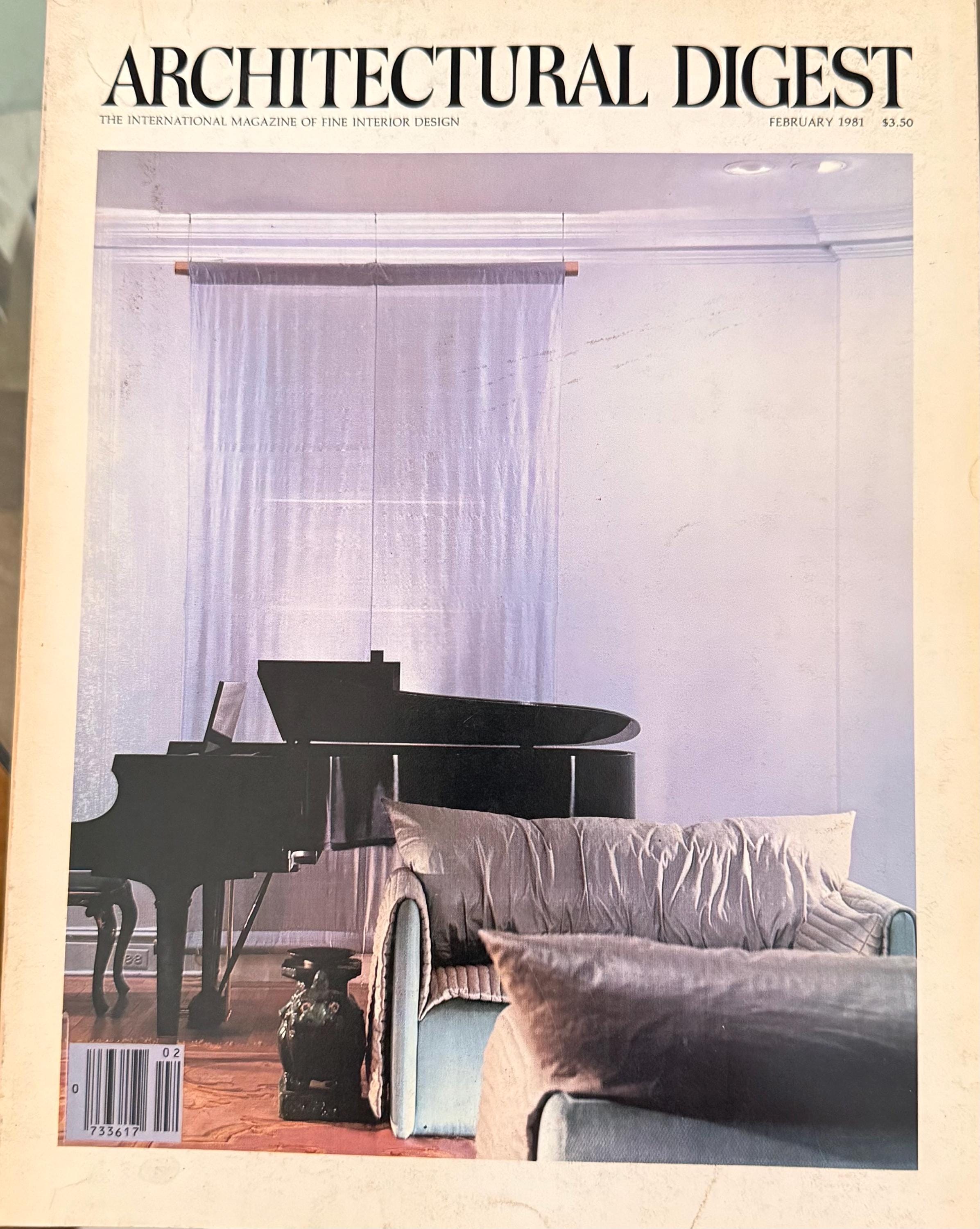 1980-1981 Architectural Digest Magazines / Interior Design / Chic ...