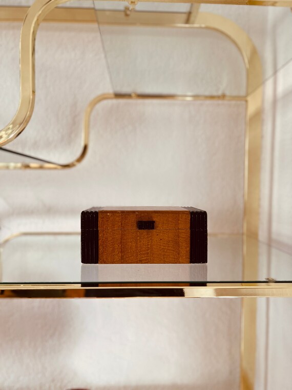 art deco wood box Gem