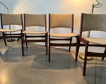 Mid-Century Danish Modern Teak Dining Chairs by Erik Bush for Anderstrup Mobelfabrik