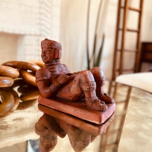 Aztec Ceremonial Sculpture Chacmool Figurine