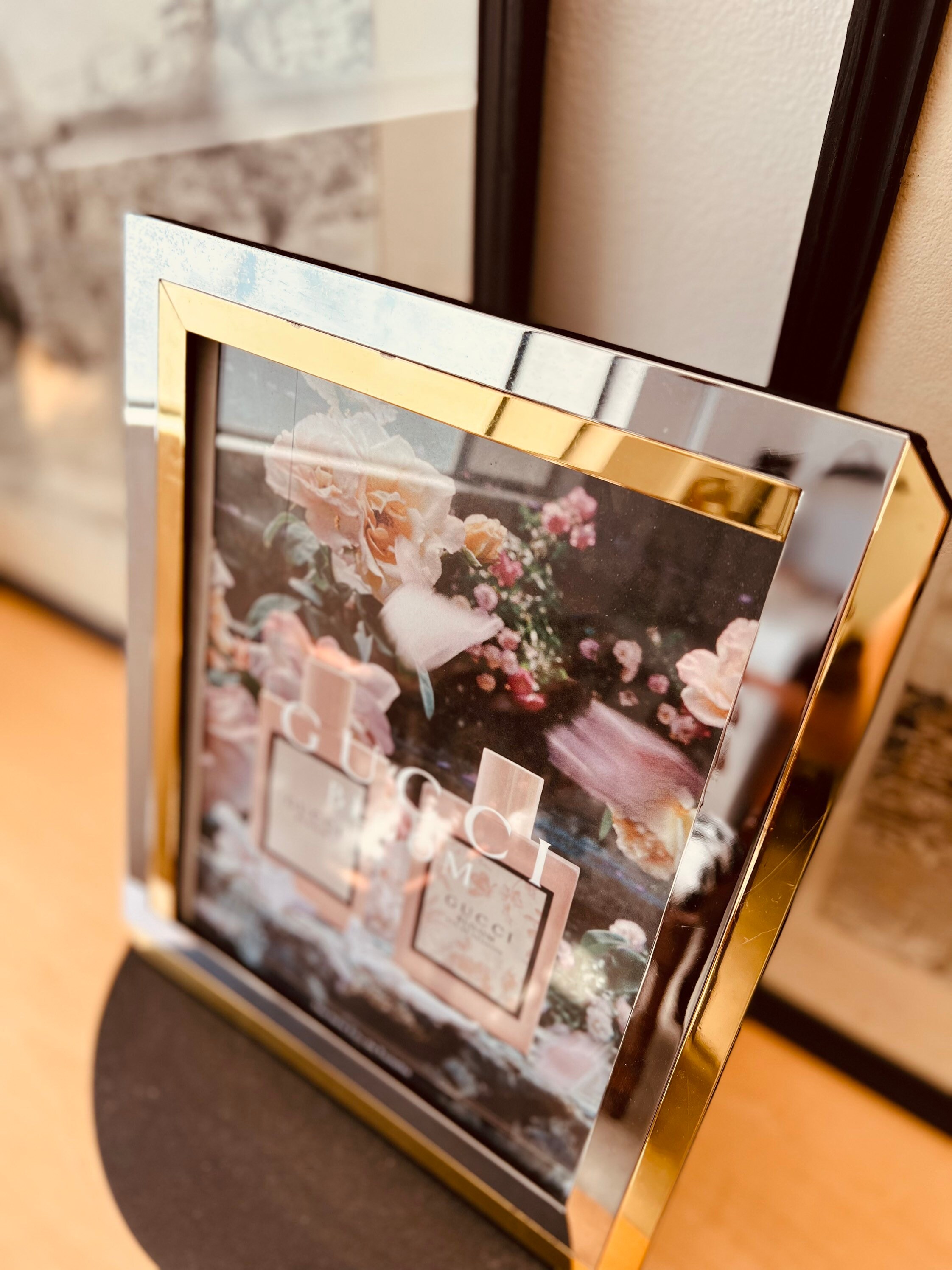 80s Chrome Gold Frame / Old Hollywood Picture Frame / Vintage Etsy