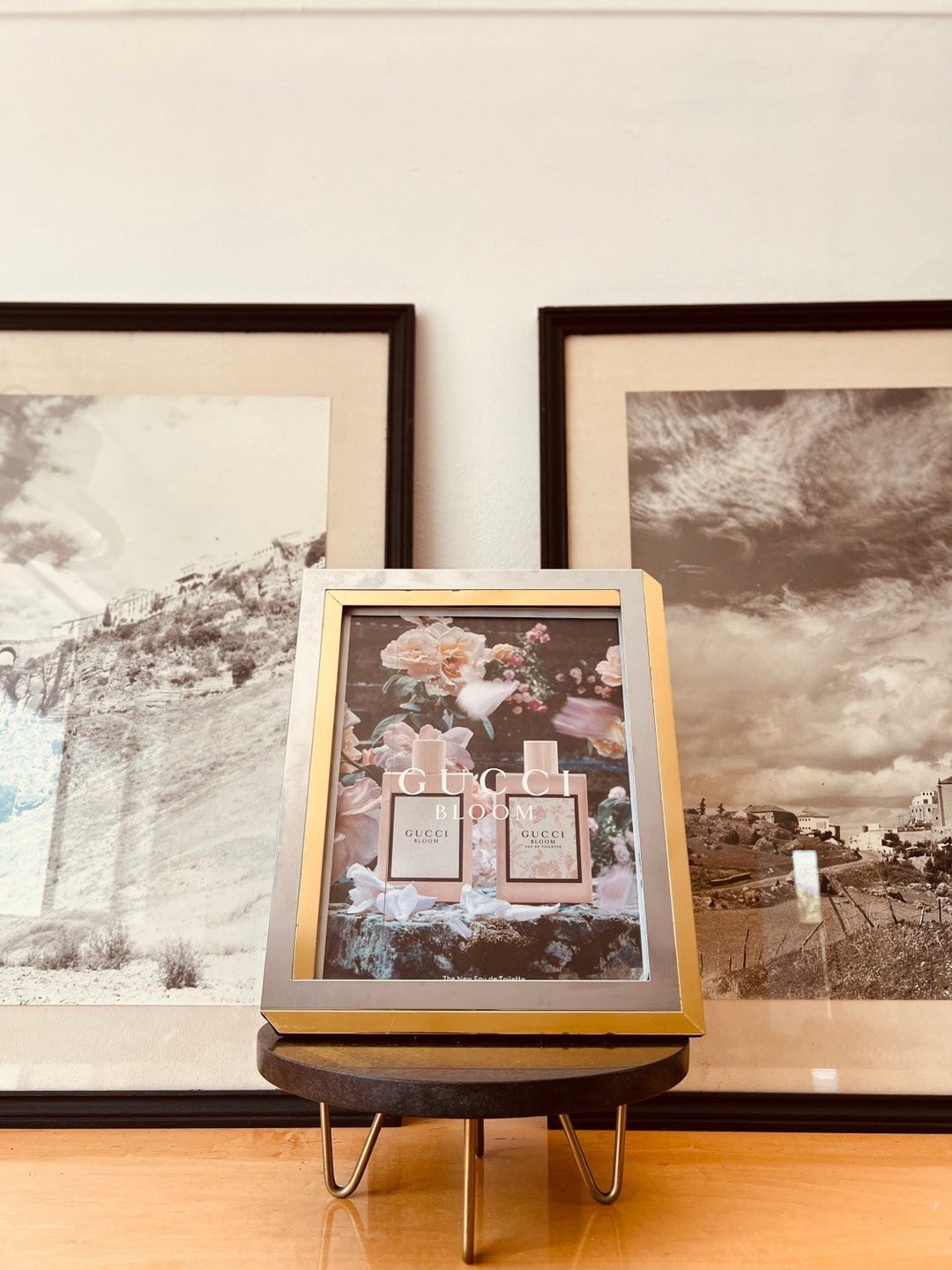 80s Chrome Gold Frame / Old Hollywood Picture Frame / Vintage Etsy