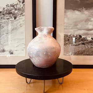 Vintage Studio Pottery / Pink and Cream toned / Ceramic Art
