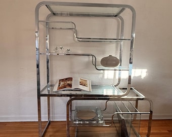 Chrome Milo Baughman Etegere / Rare Find / Vintage Funriture