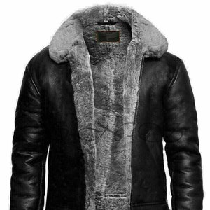 Bomber Sheepskin Fur Leather Jacket Raf Aviator Fighter Pilots WW2 Winter Fur Jacket For Men's & Women Fox Fur