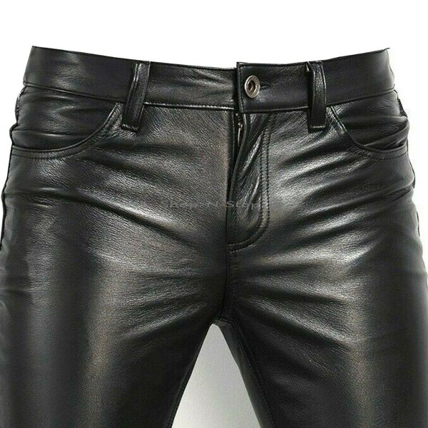 Mens Tight Leather Pants Etsy