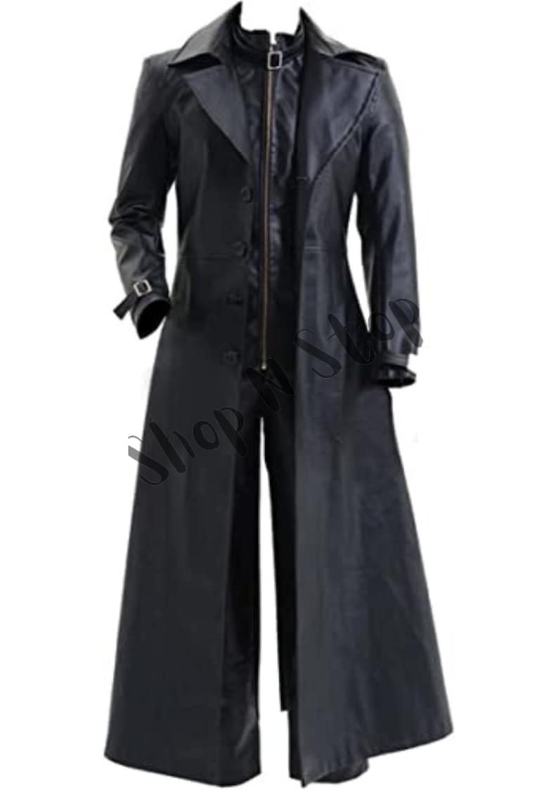 Classic Officer Black Leather Trench Coat Best Gift for Him - Etsy