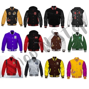 Custom Varsity Jacket: Wool Body, Leather Sleeves, Letterman Style