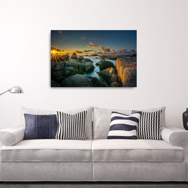 OCEAN SUNSET PRINT, Scenery Wall Art, Landscape Crossed Mediterranean Sea Island Of Corsica Art Print, Sunset Photography