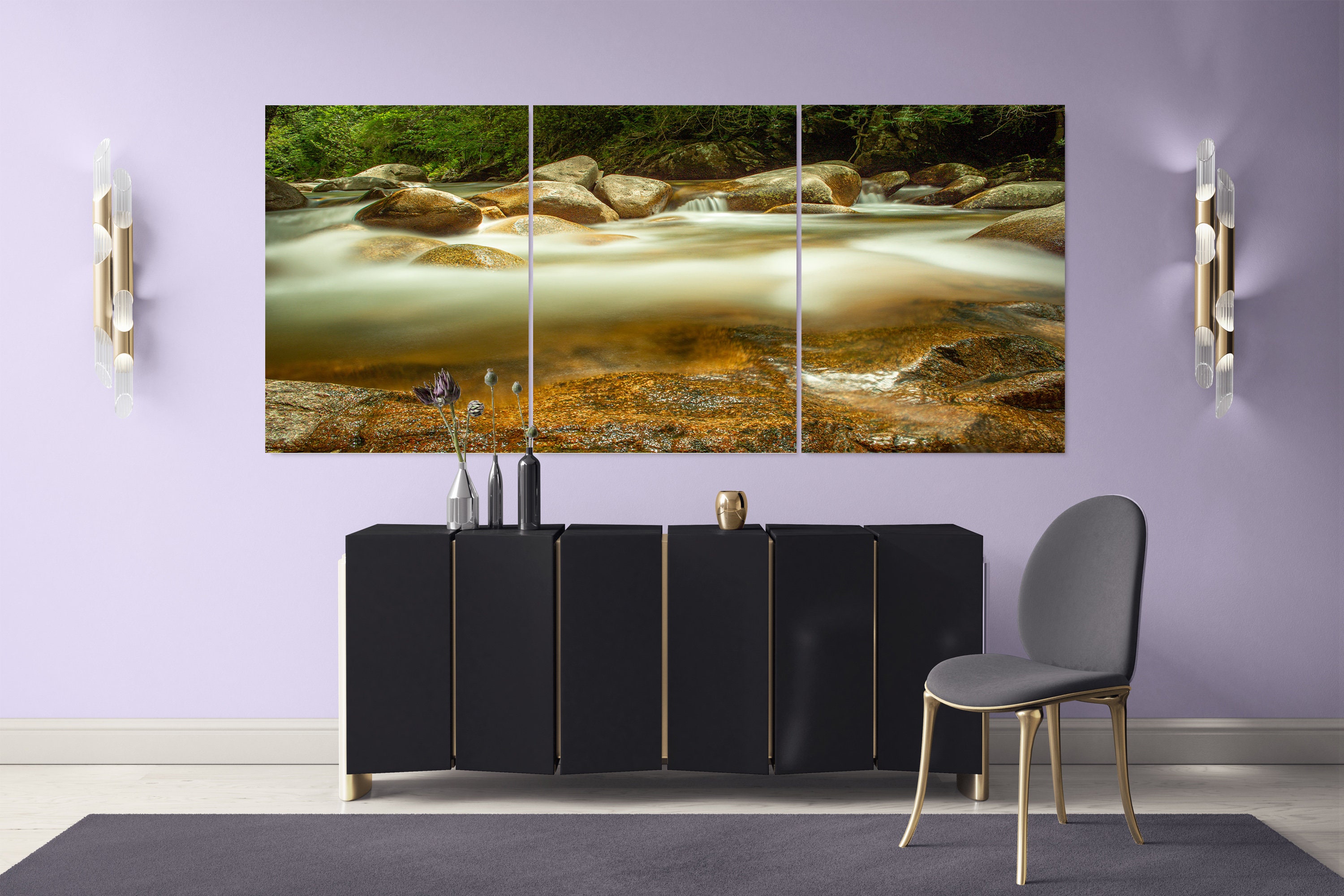 Canvas Wallart Prints River Running Wild Poster Fine Art Photographie Grande Taille Extra Large Impr