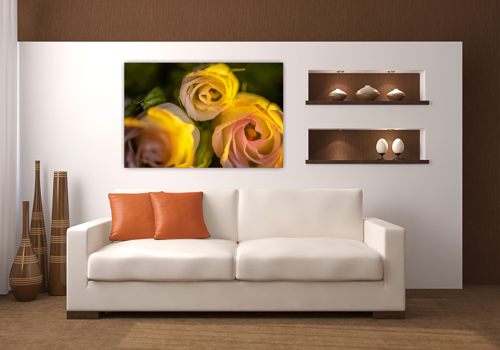 Fine Art Photography Wall Hanging Floral Art Three Roses Canvas Print Paper Xxl Decor Flower Poster