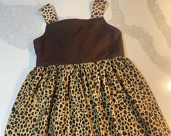 Cheetah Print Dress, Baby Cheetah Print Dress, Animal Print Party Dress,  Safari Theme Dress, Baby Dress, Leopard Print Dress, Animal  Print