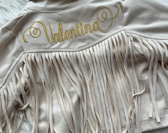 Embroidered Fringe Jacket: Personalized Toddler Rodeo Boho