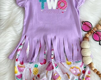 Donut Embroidered Birthday Shirt: Two Sweet Smash Cake Tee