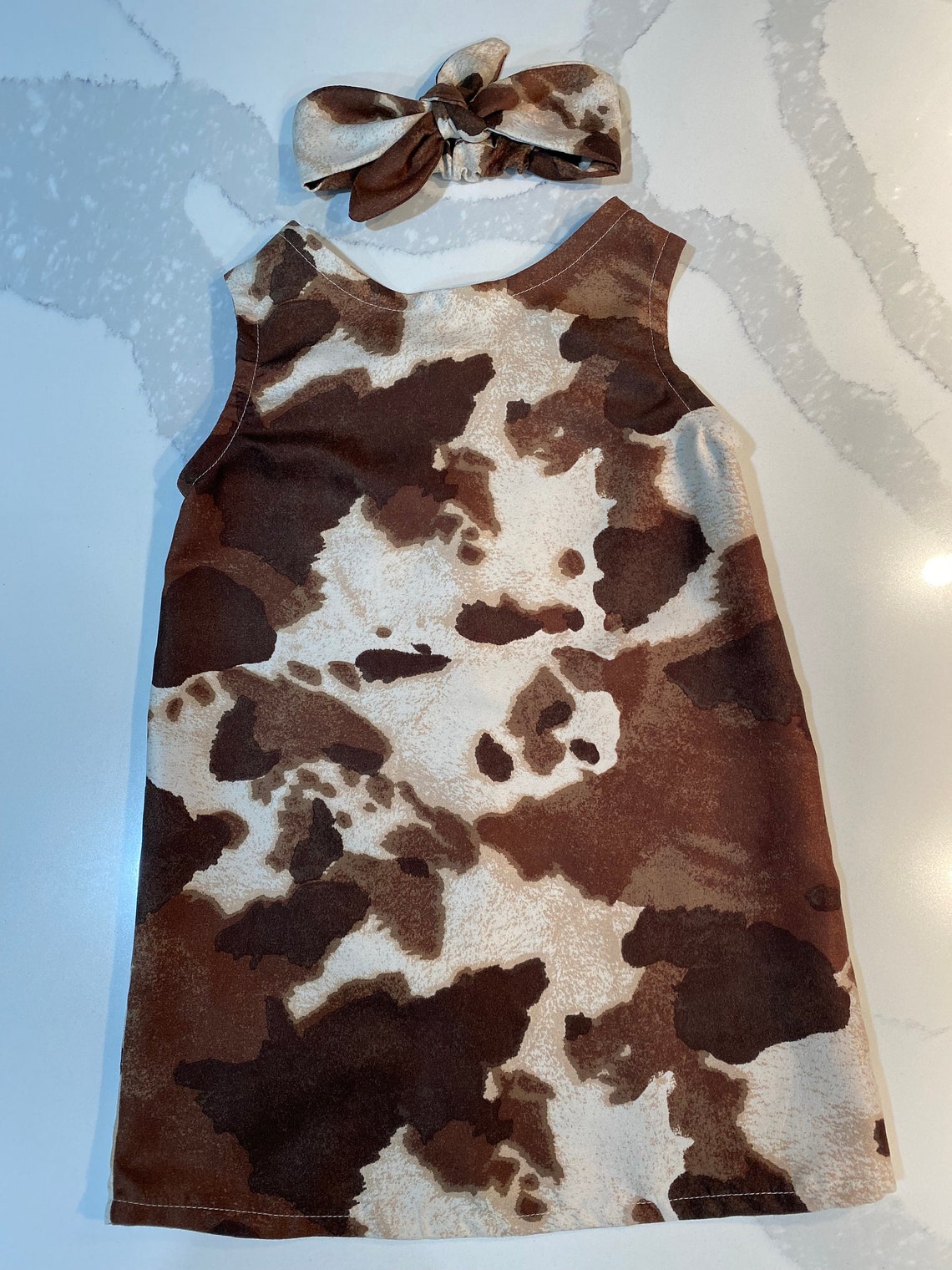 Cow Print Dress Brown Cow Print Dress Baby Cow Print Dress Etsy