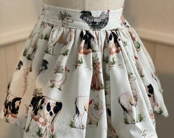 Girls Farm Animal Print Skirt, Country Theme