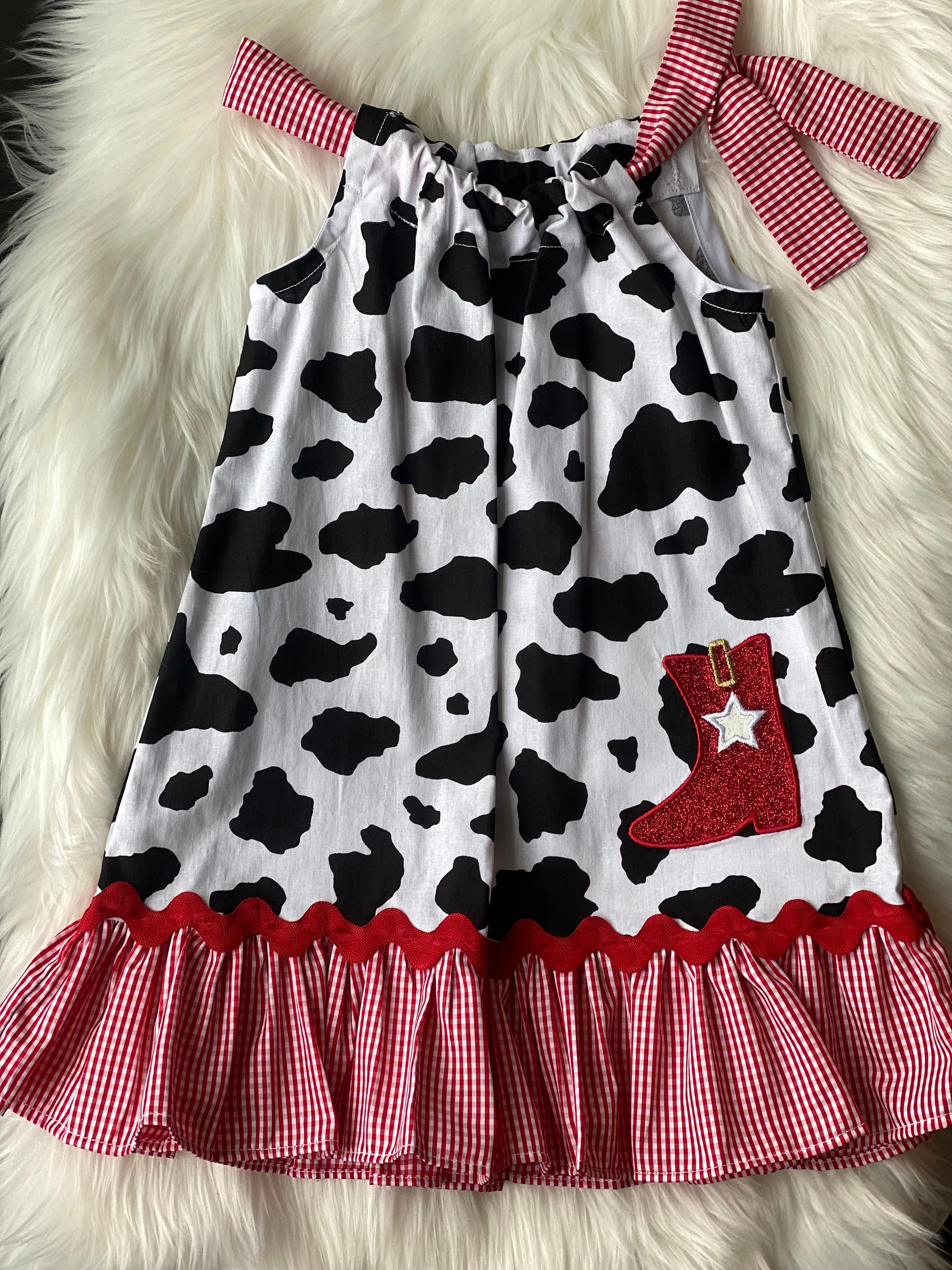 Cow Print Dress Baby Cow Print Dress Cow Theme Party Dress - Etsy