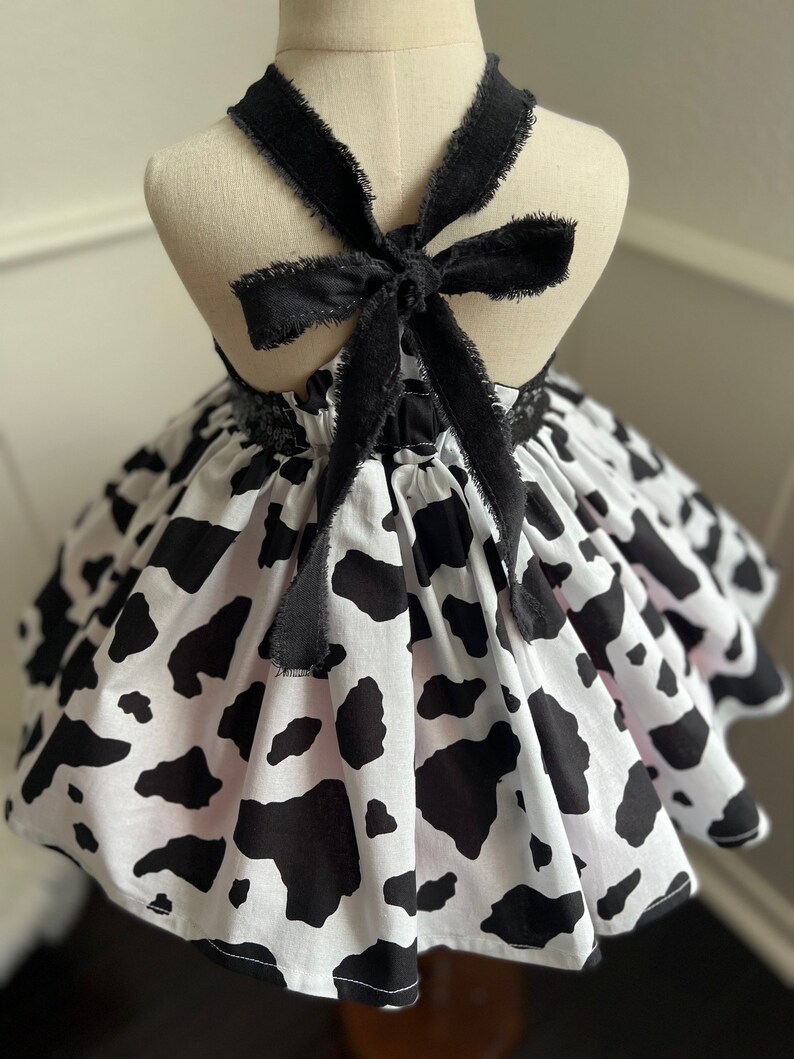 Cow Print Dress Baby Cow Print Dress Cow Theme Party Dress Etsy