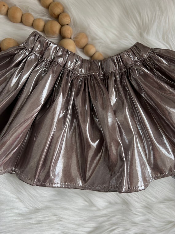 Toddler silver shop metallic skirt