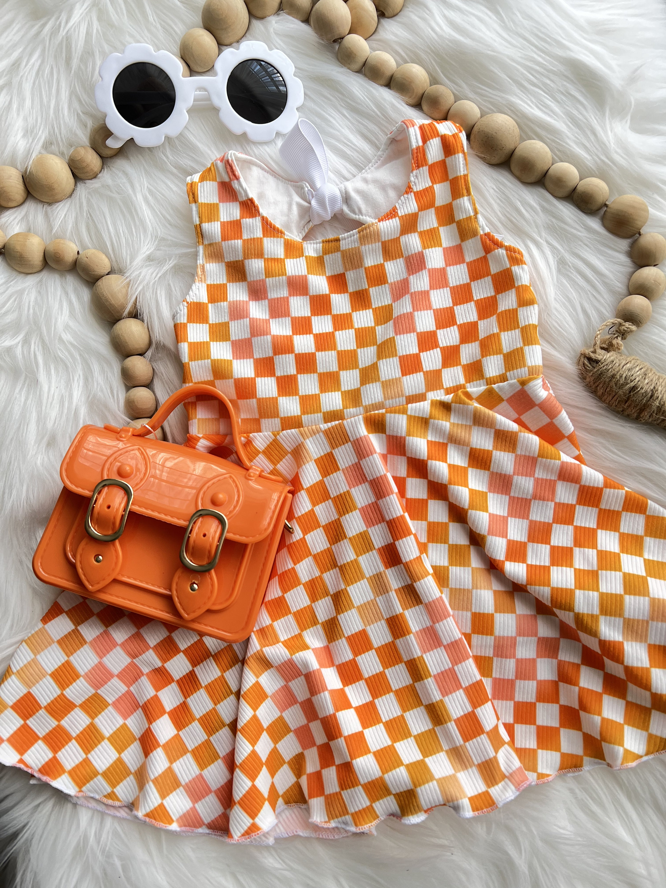  Newborn Baby Girl Summer Clothes Checkerboard Plaid