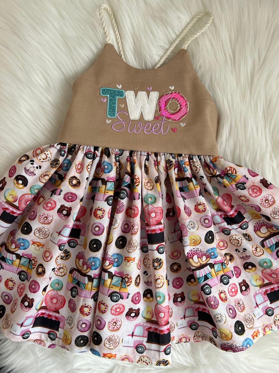 Birthday Dress, Donut Theme Birthday Outfit, Donut Dress, Two Sweet