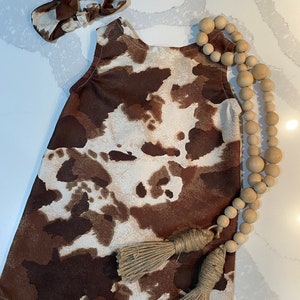 Cow print Dress,  Brown Cow Print Dress, Baby Cow Print Dress, Toddler Cow Print Dress, Girls Animal Print Dress, Tween Cow Print Dress