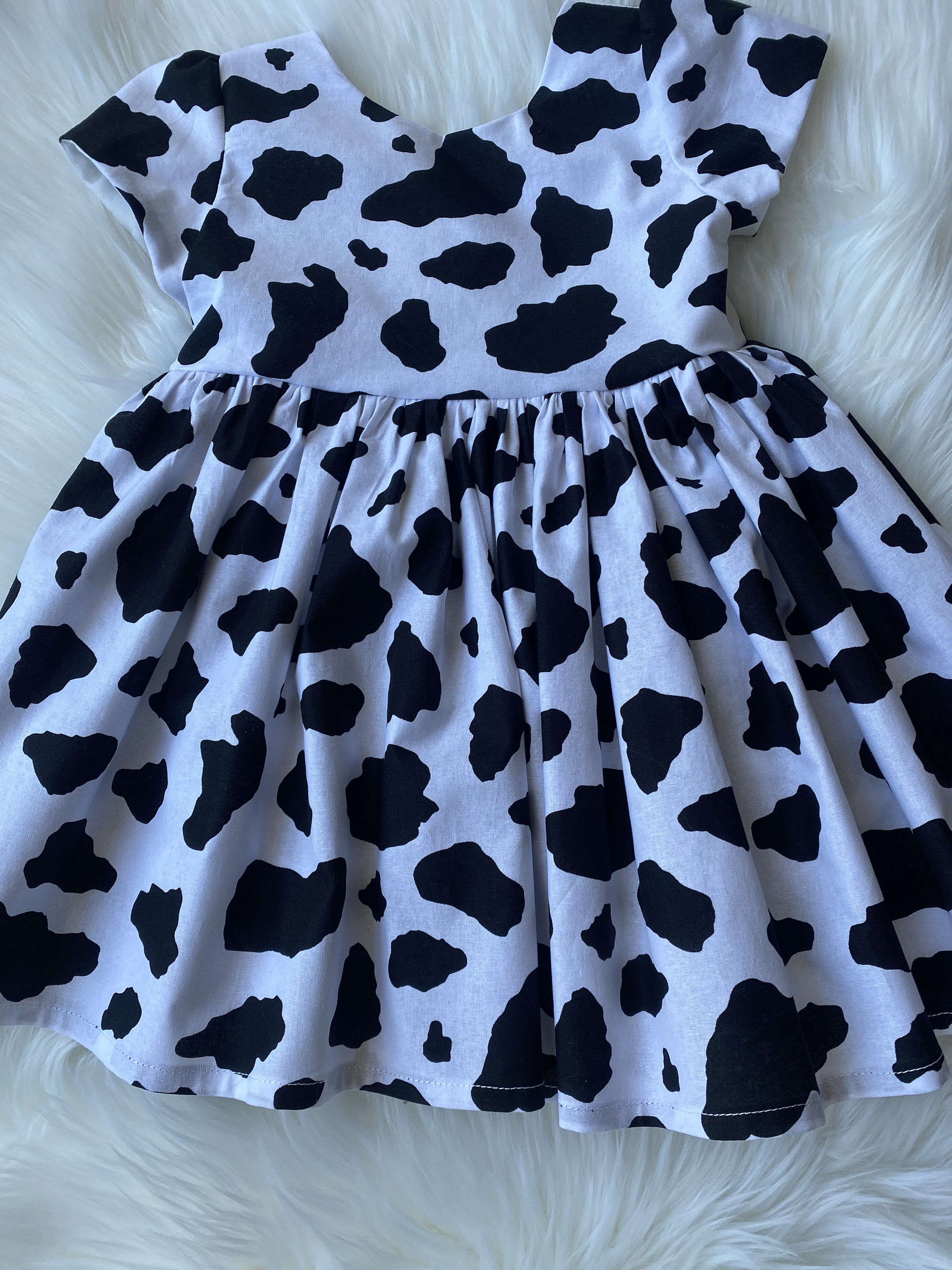 Cow Print Dress Baby Cow Print Dress Cow Theme Party Dress Etsy