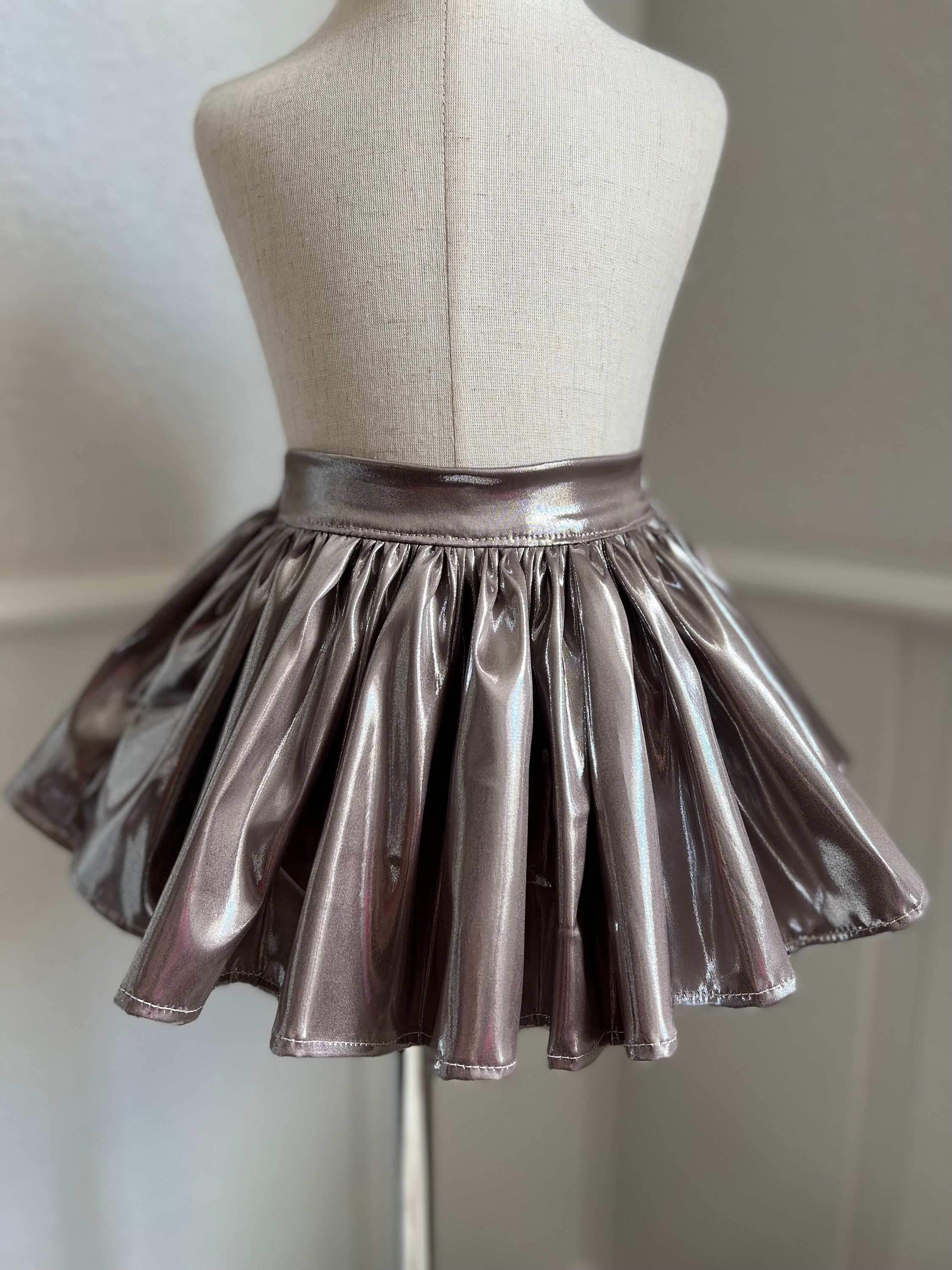 Silver metallic cheap skirt ragstock