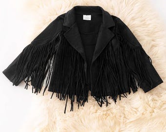 Embroidered Fringe Jacket: Girls' Personalized Western Rodeo Style