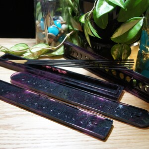 Purple Incense Holders with Box Set