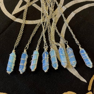 Opalite Handmade Wire-Wrapped Necklace