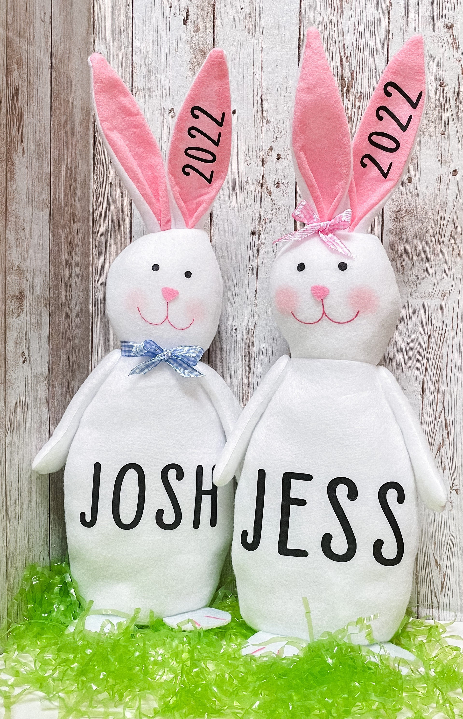 Personalized White Easter Bunny, Custom White Bunny Decoration, Personalized White Bunny, Easter Gift, Easter Decor