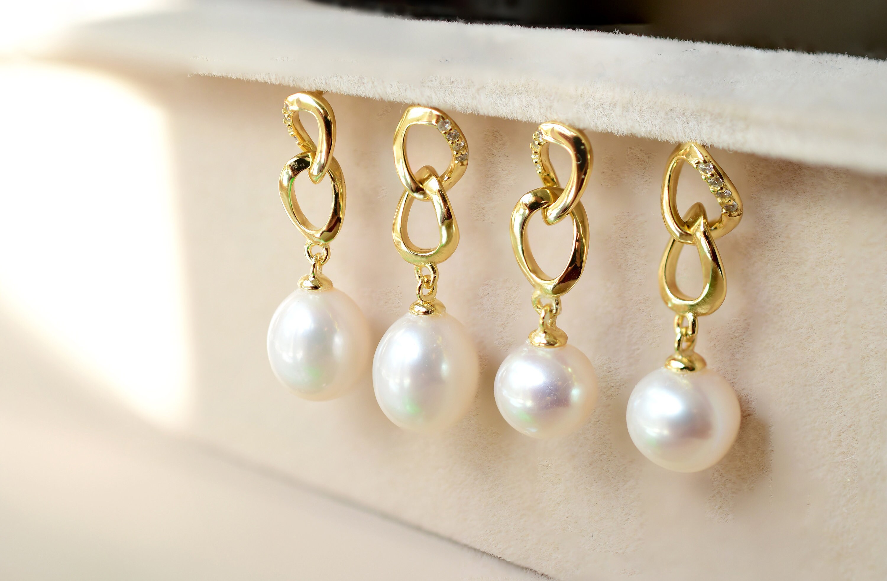 Buy Tiny Pearl Studs Gold Filled, White Freshwater Pearl Post Earrings,  Small Pearl Dangle Earrings Online in India - Etsy
