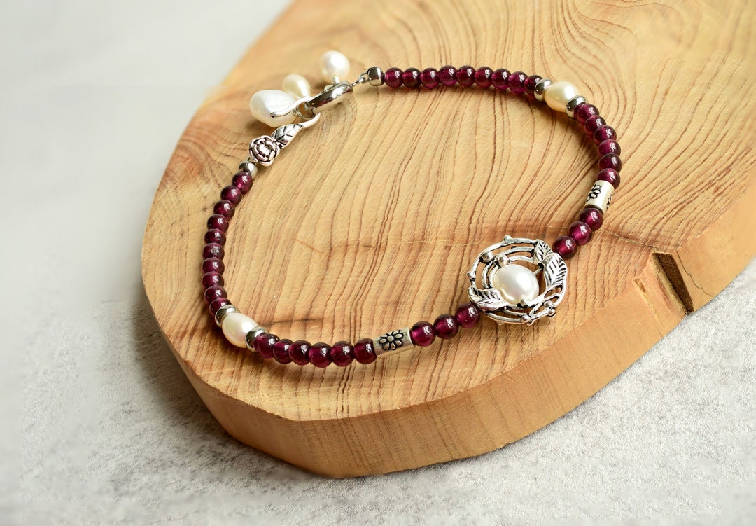 Oaxacan Bracelet in Garnet