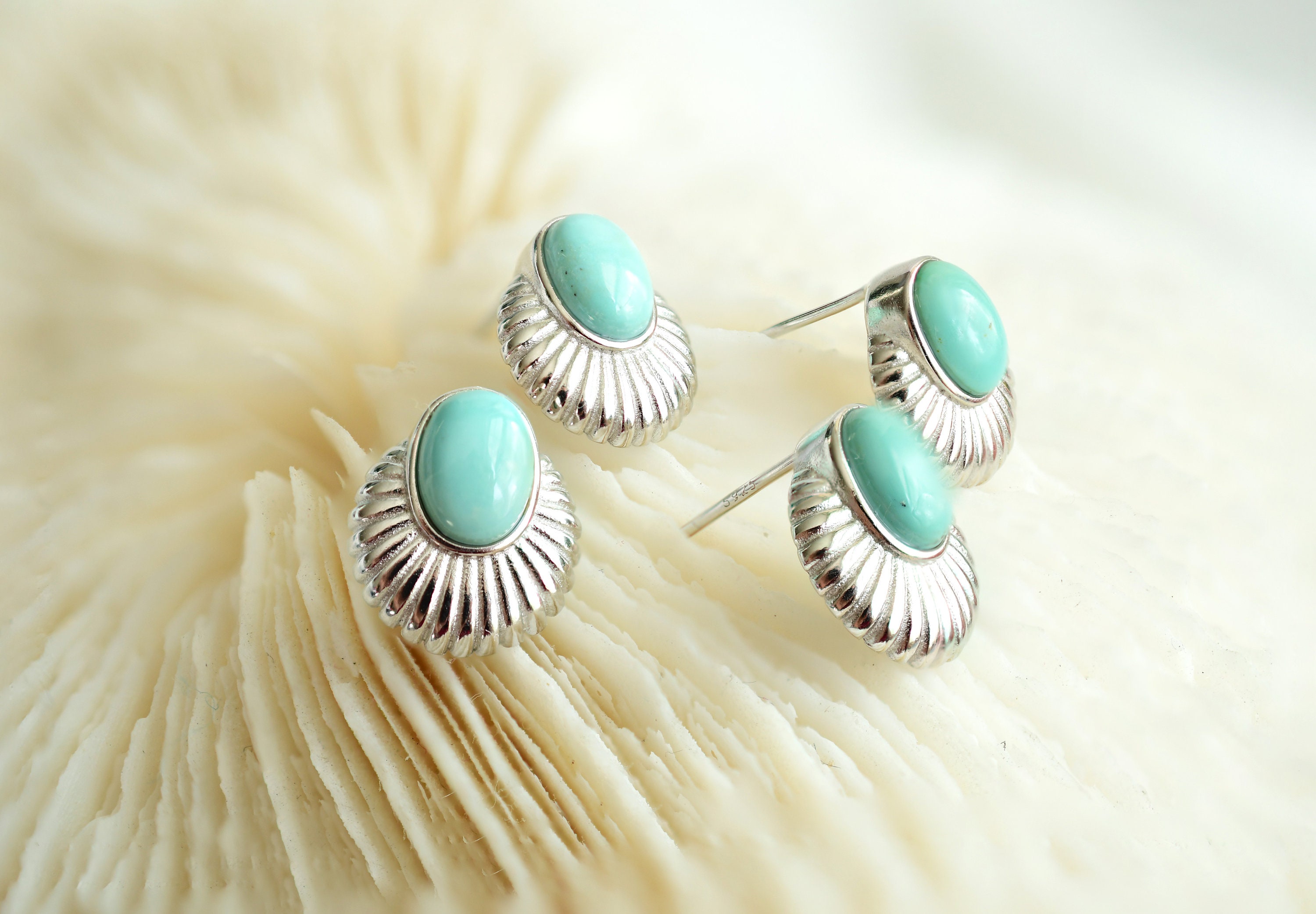 Buy Little Turquoise Silver Stud Earrings |GRT Jewellers