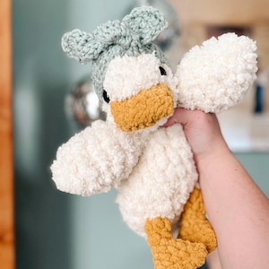 MADE TO ORDER Duck Snuggler | Crochet Lovey | Crochet Duck | Crochet Snuggler