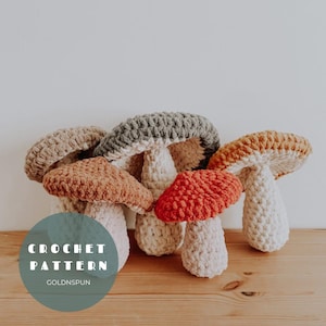Mini + Midi Porcini Mushroom Pattern - PATTERN - PDF ONLY