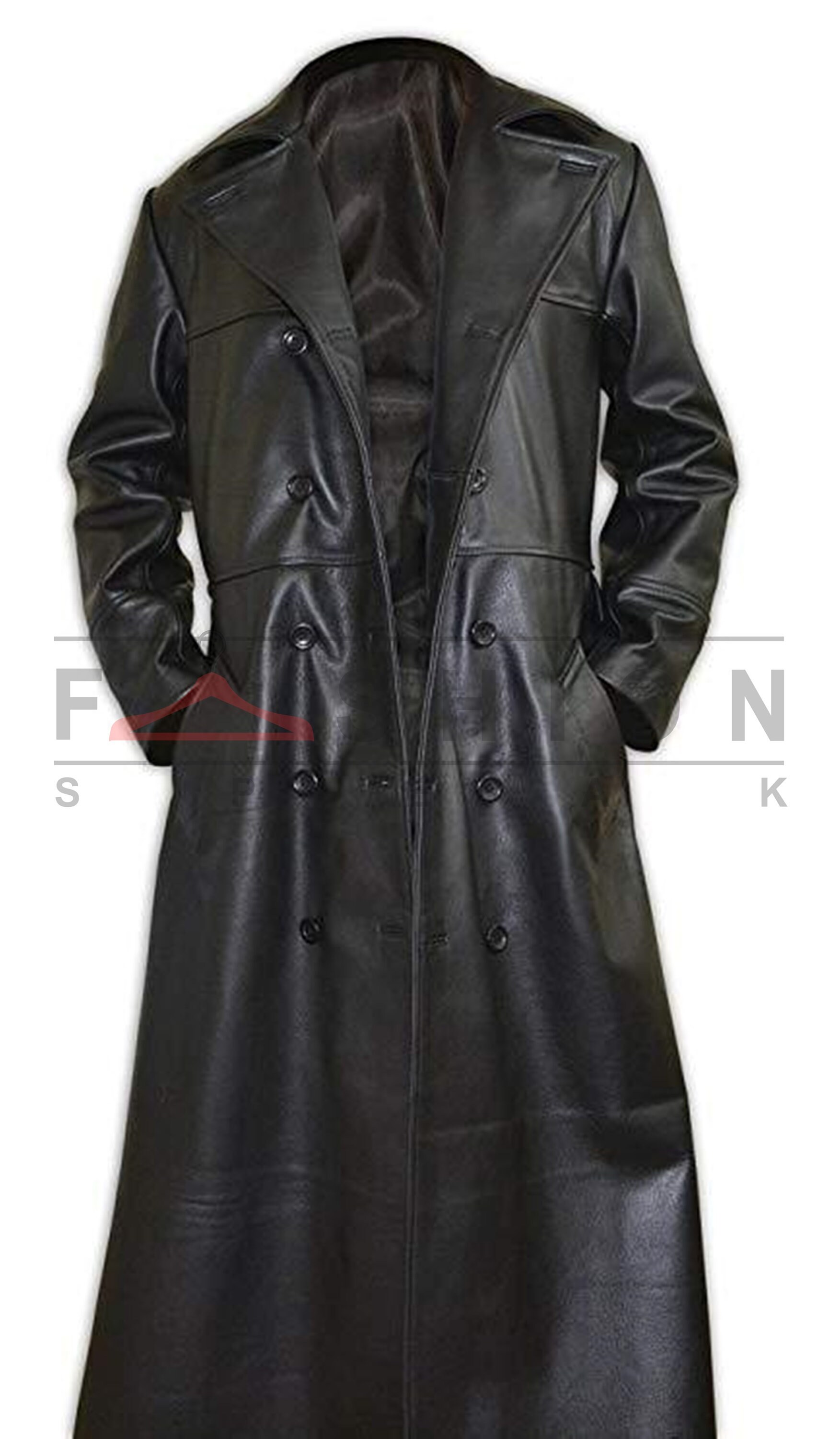 Genuine Leather Trench Coat Black Mens Full Length Coat | Etsy