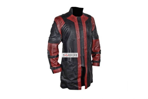 Leather mens shop duster coat