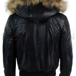 Mens Leather Fur Collar Jacket B3 Bomber Jacket Fur - Etsy UK