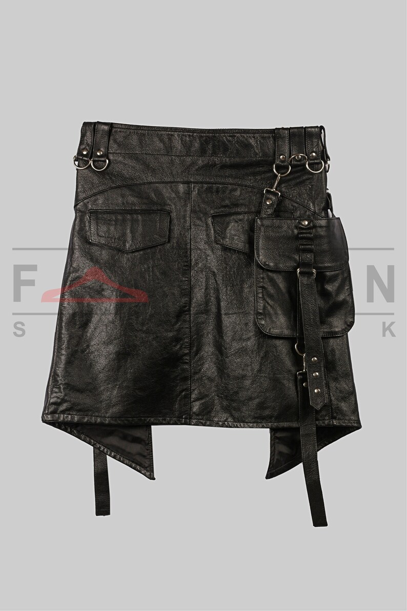 Mens Leather Half Skirt Kilt Leather Steampunk Kilt Etsy