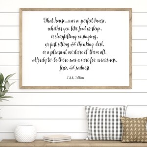 Tolkien Perfect House Quote, Print Set of 4 Fonts, Digital Download, Printable Art, 8x10 prints
