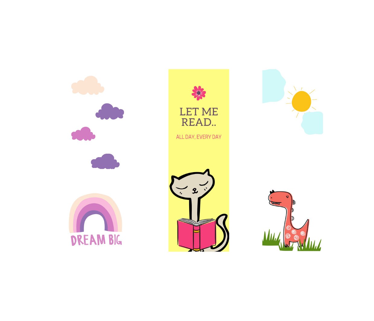 printable bookmarks cutebookmarks forreading etsy